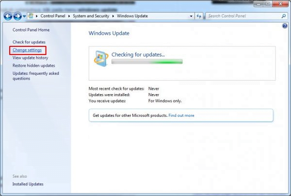 Change Settings