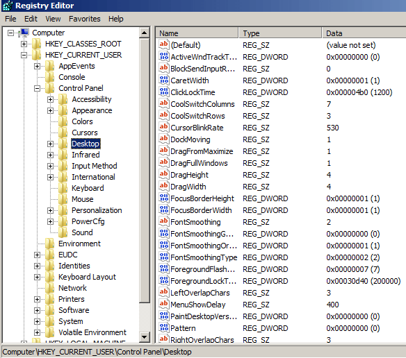 Folder Control Panel-Desktop