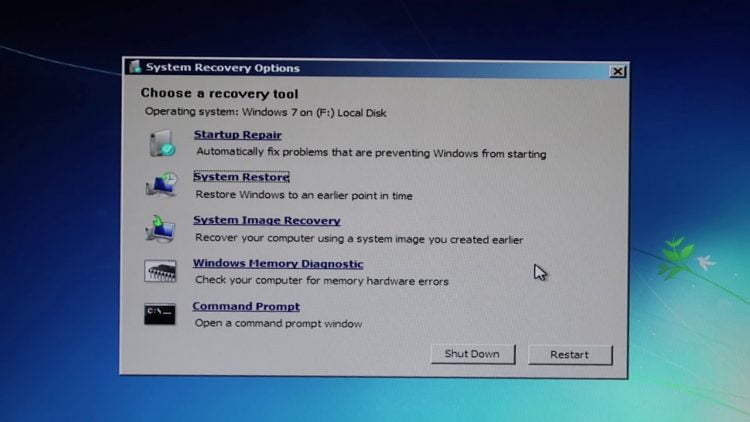 System Recovery Options