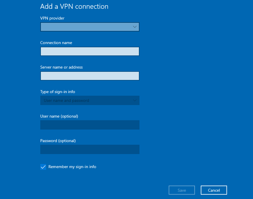 Cara Setting VPN Windows 10 Isi Kolom yang Kosong