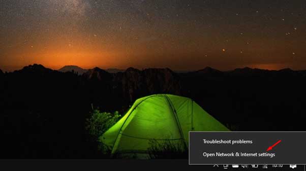 Open Network & Internet Setting, Cara Melihat Password WiFi di Windows 10