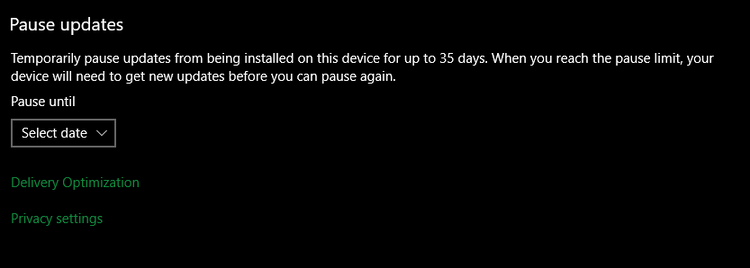 Stop Pembaruan Windows 10 Semi Permanent