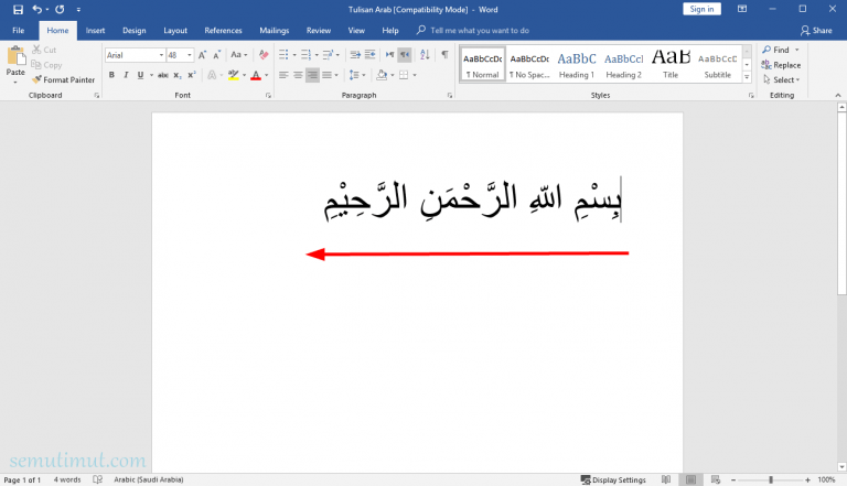 4 Cara Menulis Arab Di Word Agar Tulisan Tidak Terbalik