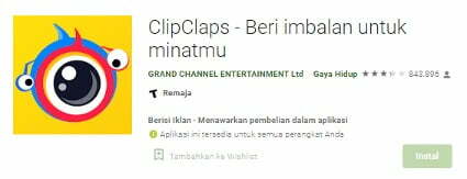Game penghasil uang ClipClaps