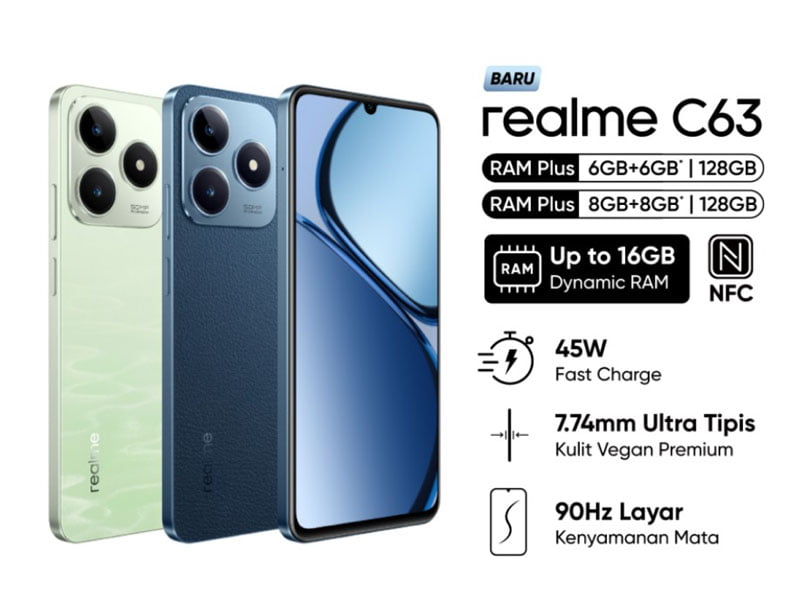 realme C63 ram 8gb dibawah 2 juta